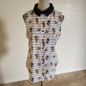 Blackmilk sleeveless top Mickey and Minnie